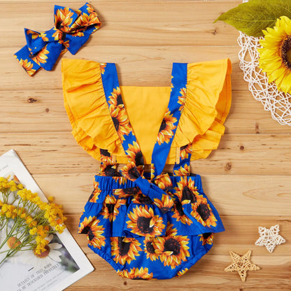 New Girls' Jumpsuit with Suspenders