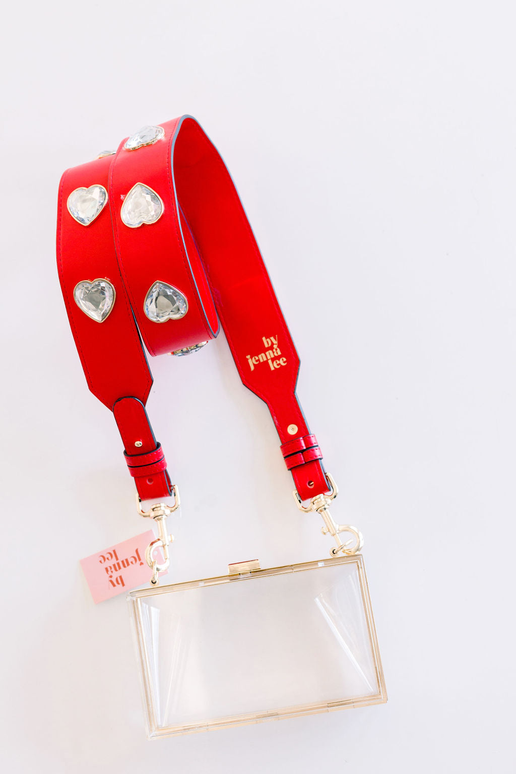 Crystal Heart Purse Strap By Jenna Lee