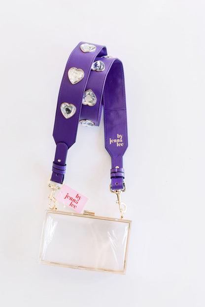 Crystal Heart Purse Strap By Jenna Lee