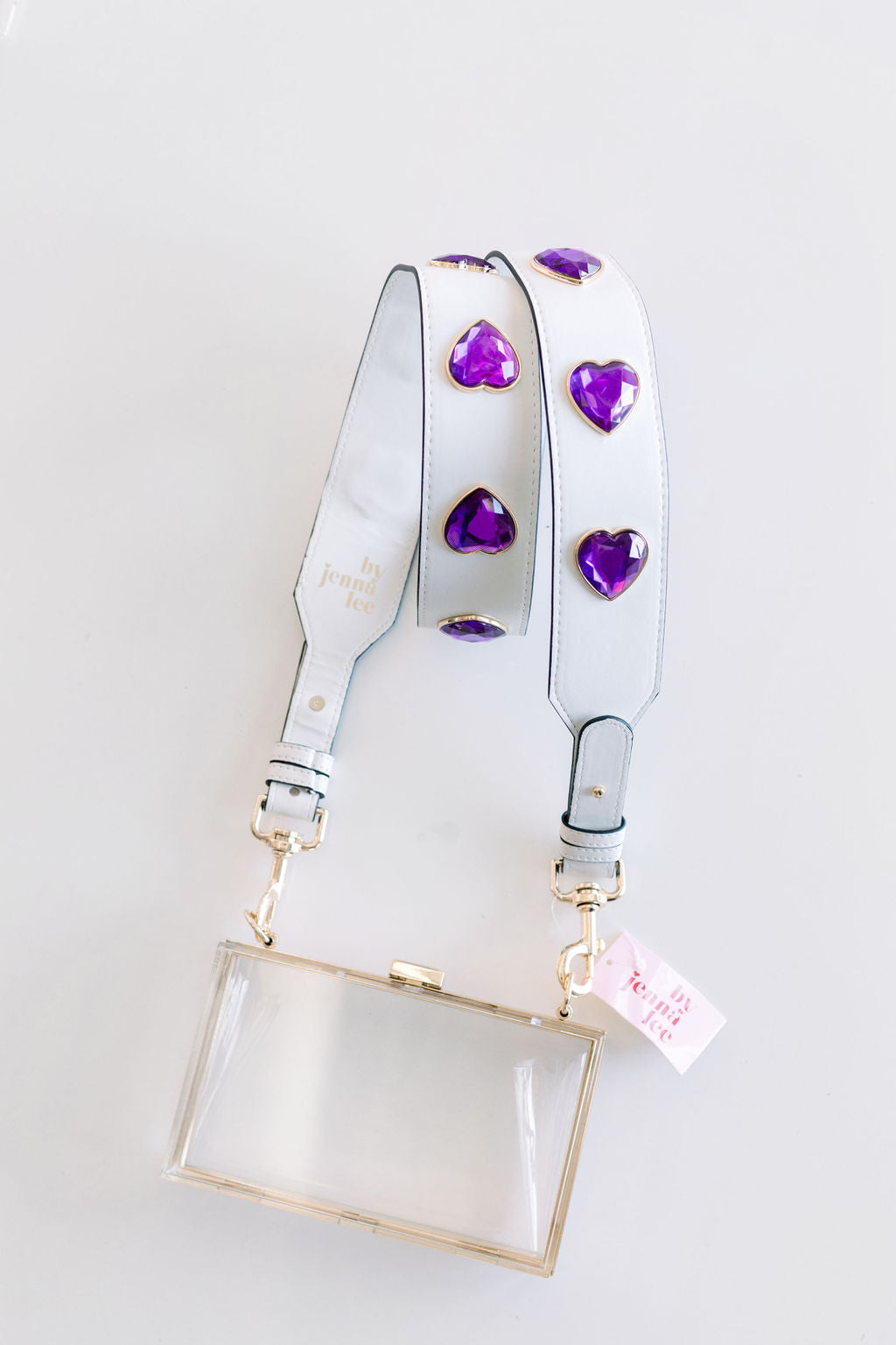 Crystal Heart Purse Strap By Jenna Lee