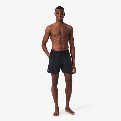 Lacoste Mid Length Swim Trunks - Black Denim Exchange