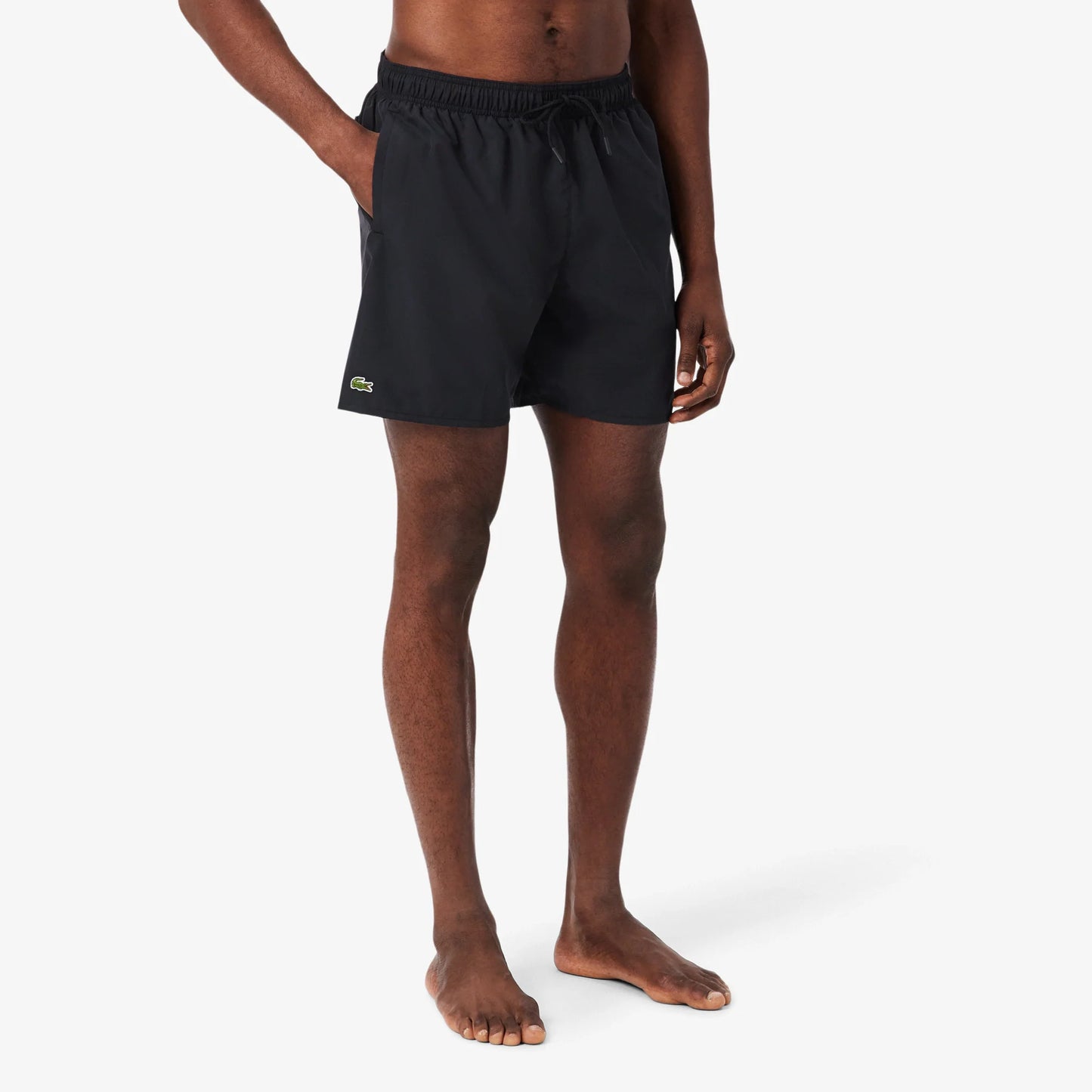 Lacoste Mid Length Swim Trunks - Black Denim Exchange