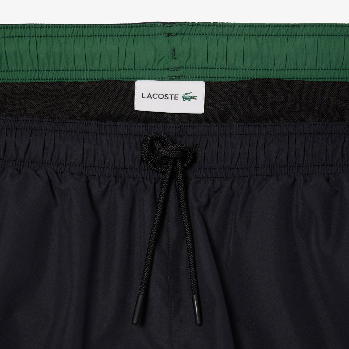 Lacoste Mid Length Swim Trunks - Black Denim Exchange