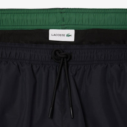 Lacoste Mid Length Swim Trunks - Black Denim Exchange