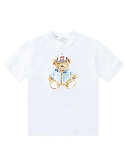 Market Studios Watercolor Teddy T-Shirt - White Denim Exchange