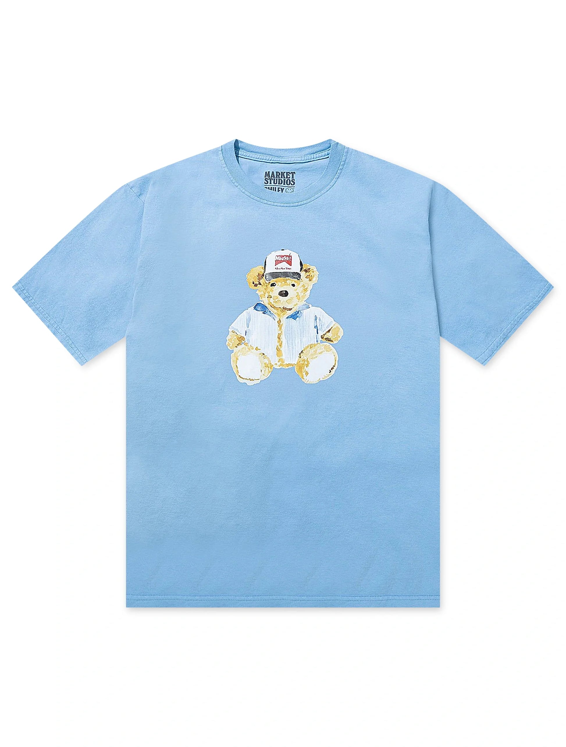 Market Studios Watercolor Teddy T-Shirt - Dusk Blue Denim Exchange