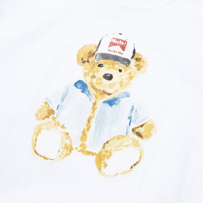 Market Studios Watercolor Teddy T-Shirt - White Denim Exchange