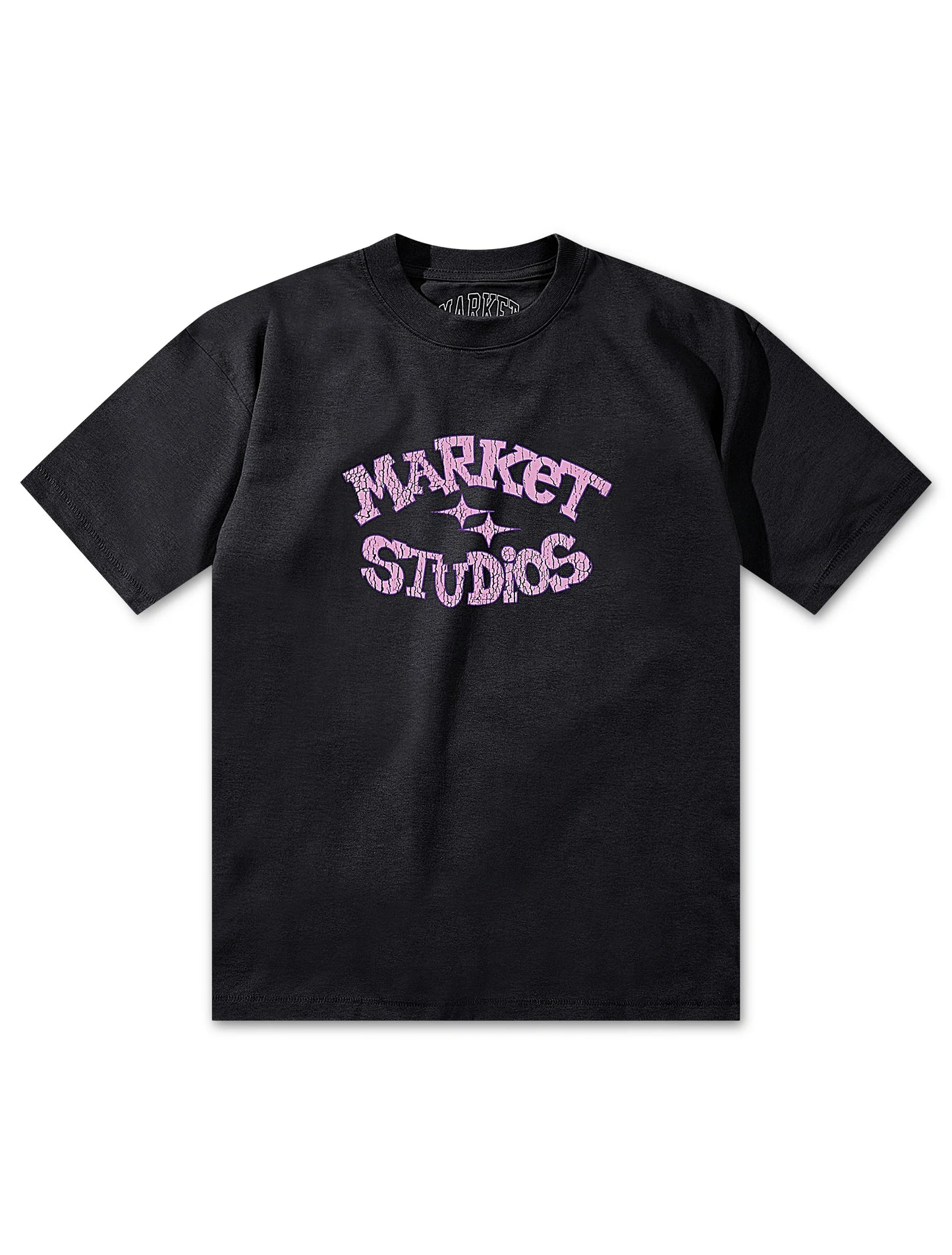Market Studios Smiley Old School Tee - Washed Black Denim Exchange