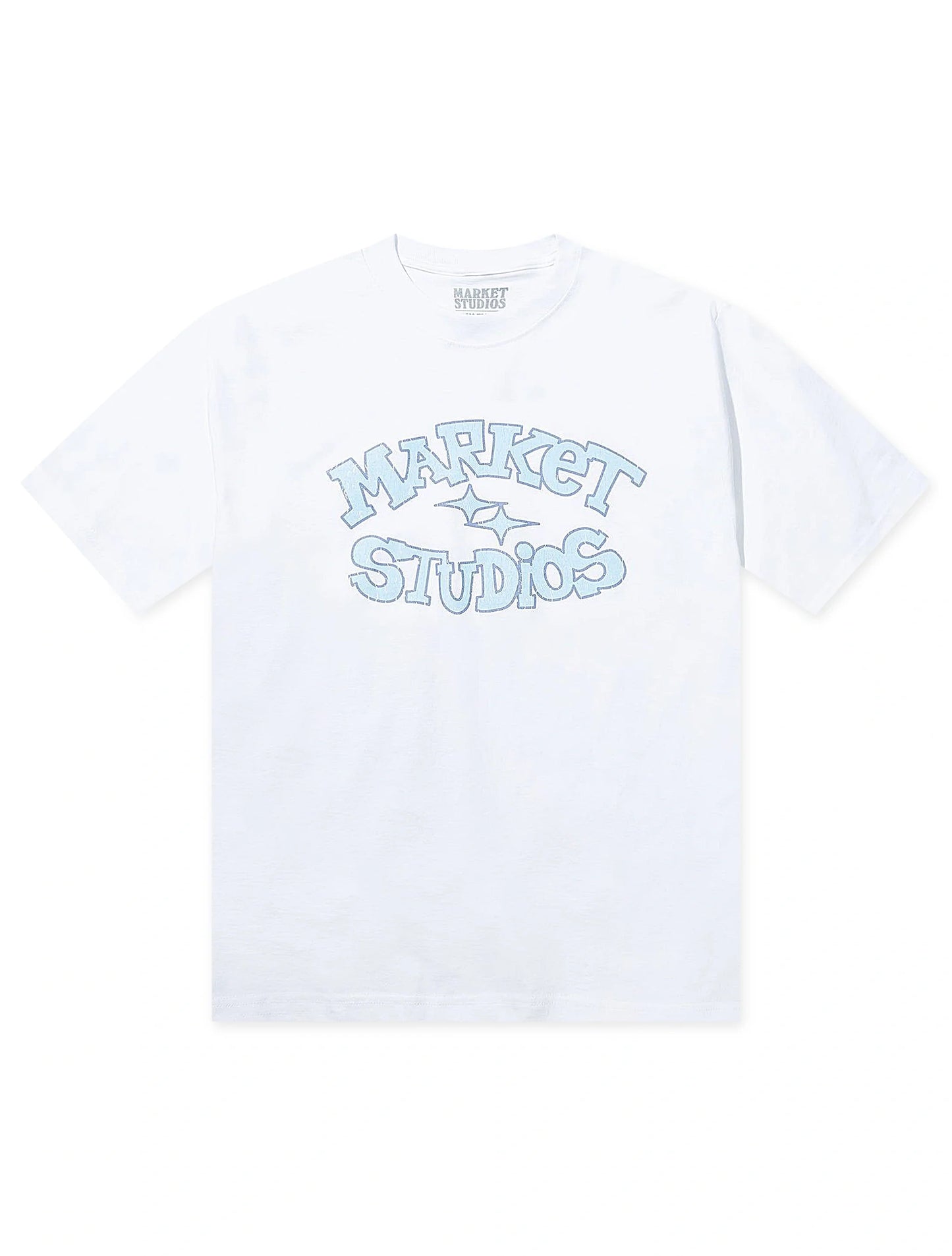 Market Studios Smiley Old School Tee - White Denim Exchange