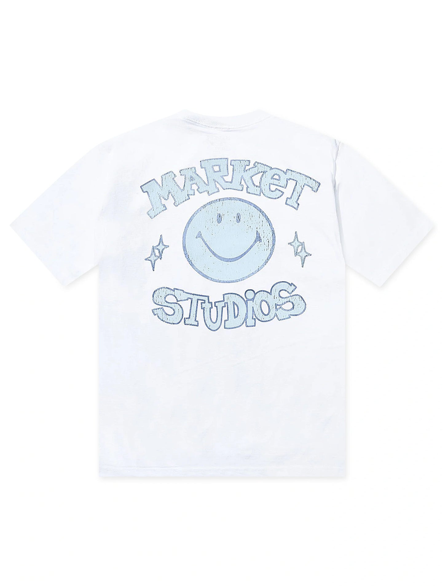 Market Studios Smiley Old School Tee - White Denim Exchange