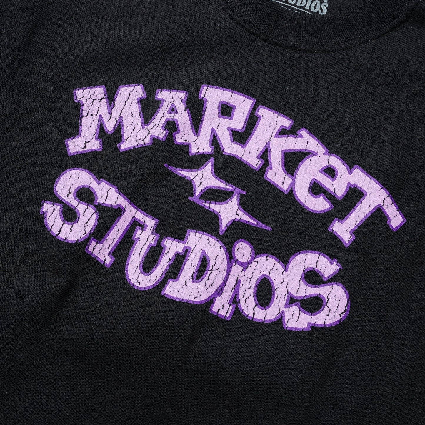 Market Studios Smiley Old School Tee - Washed Black Denim Exchange