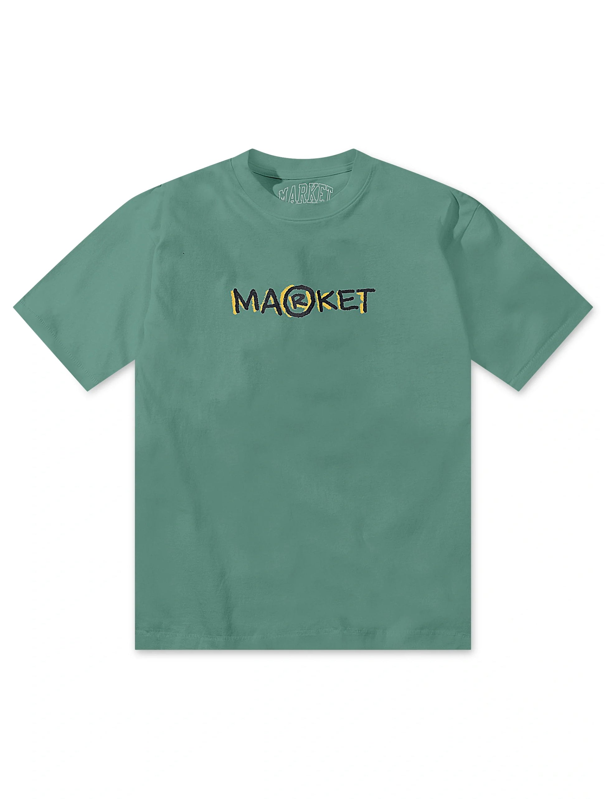 Market Studios Smiley Doodle Tee - Malachite Green Denim Exchange