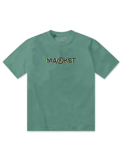 Market Studios Smiley Doodle Tee - Malachite Green Denim Exchange