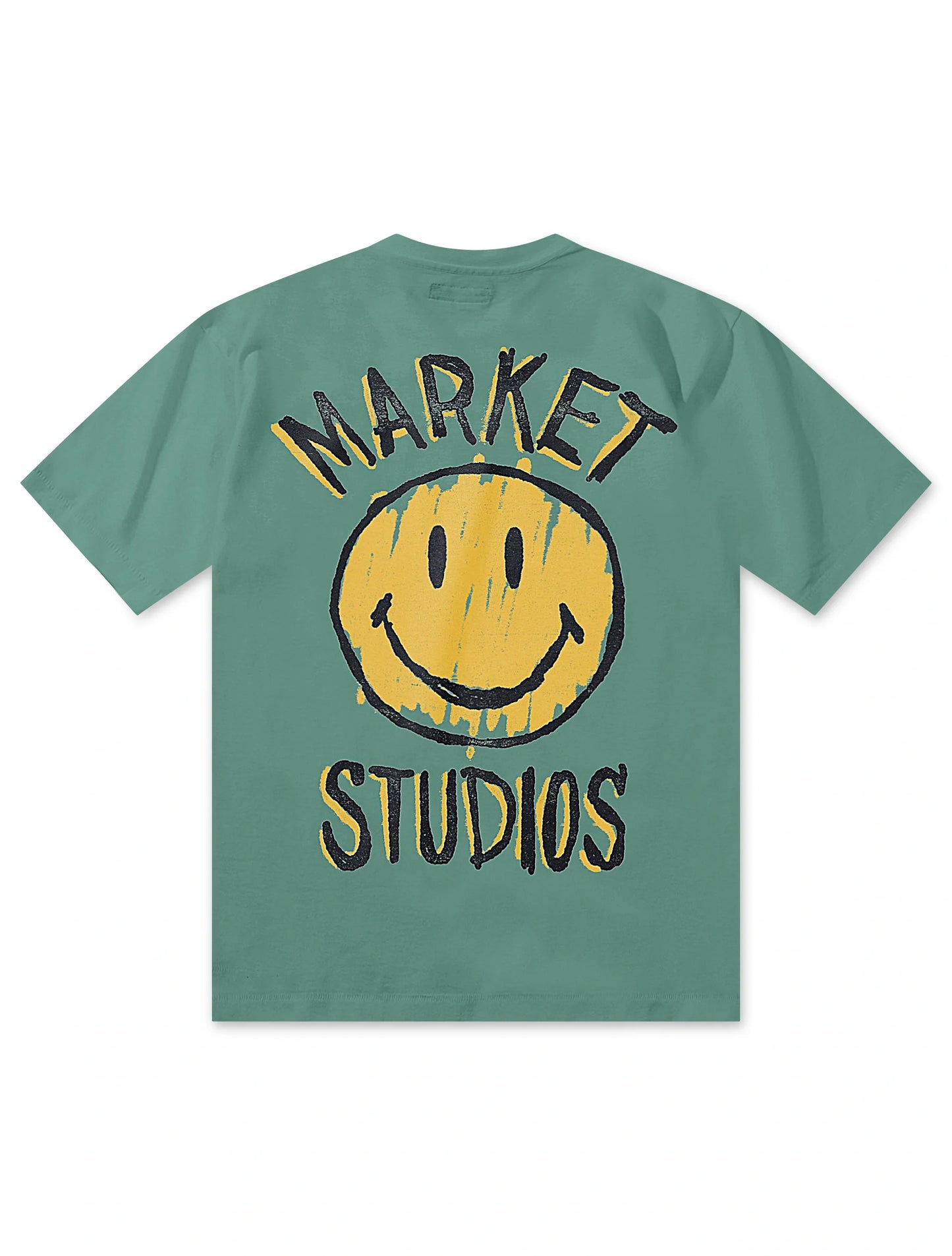 Market Studios Smiley Doodle Tee - Malachite Green Denim Exchange