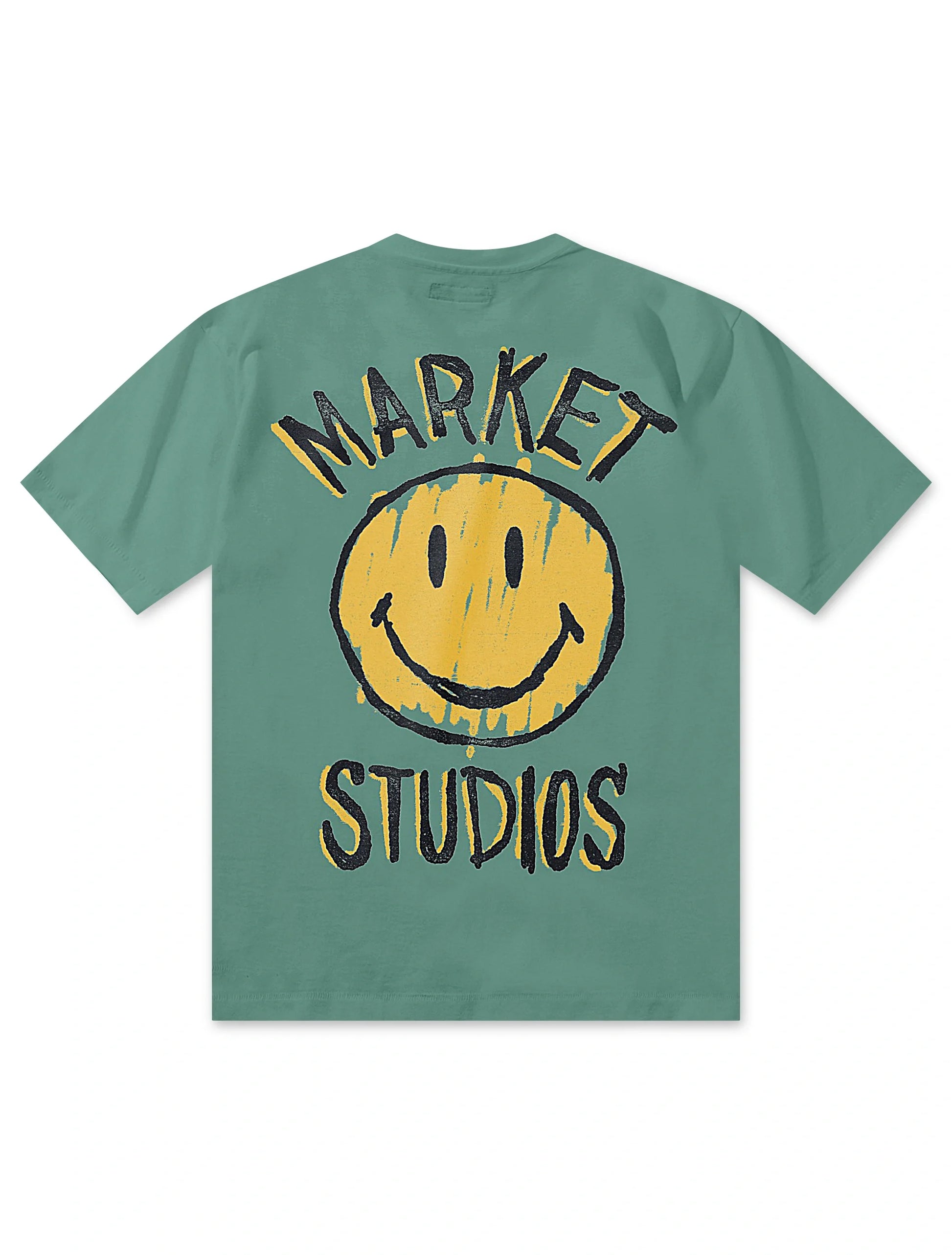 Market Studios Smiley Doodle Tee - Malachite Green Denim Exchange