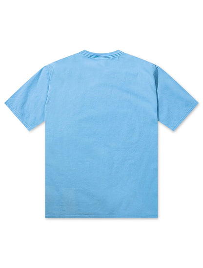 Market Studios Smiley Bearly A Care Tee - Dusk Blue Denim Exchange