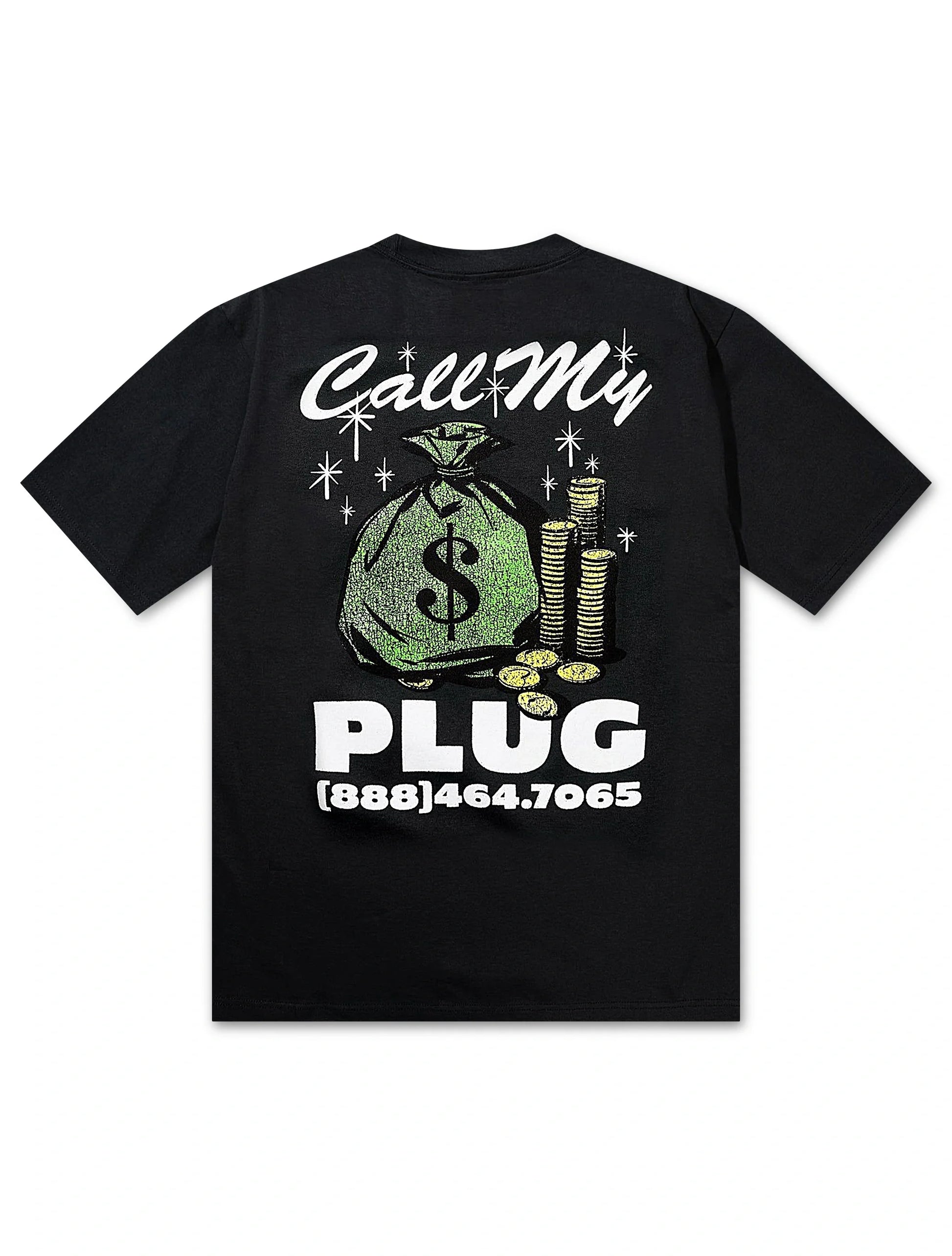 Market Studios Call My Plug Tee - Washed Black Denim Exchange