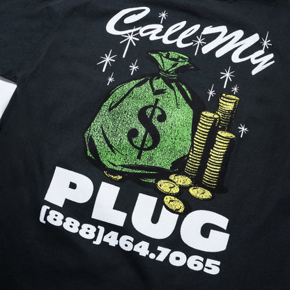 Market Studios Call My Plug Tee - Washed Black Denim Exchange
