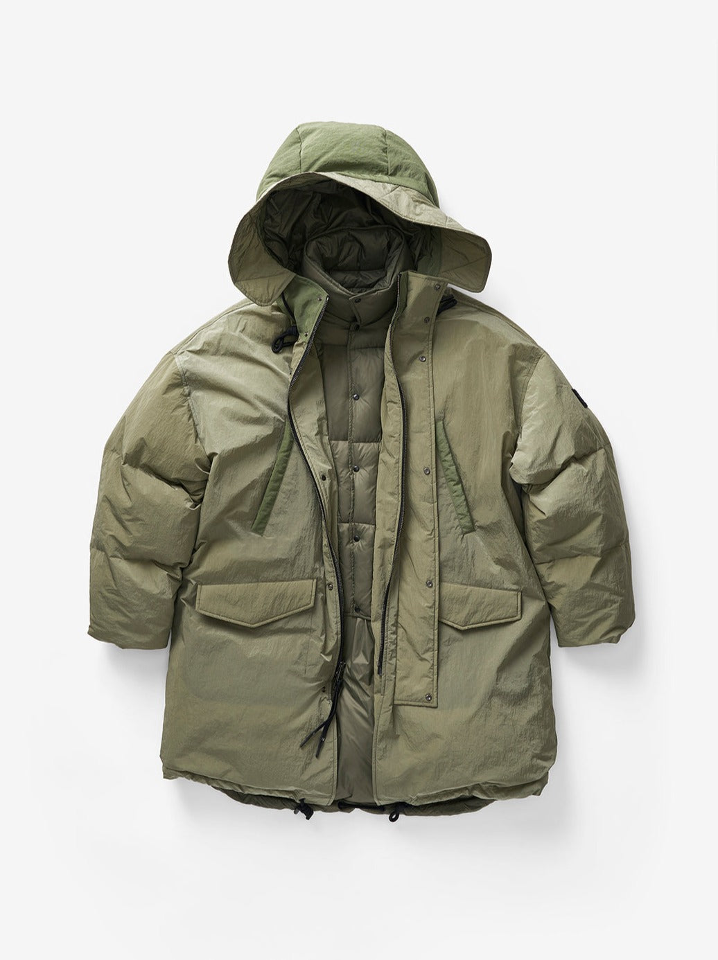 Long Down Puffer - Stone Green Holden Outerwear