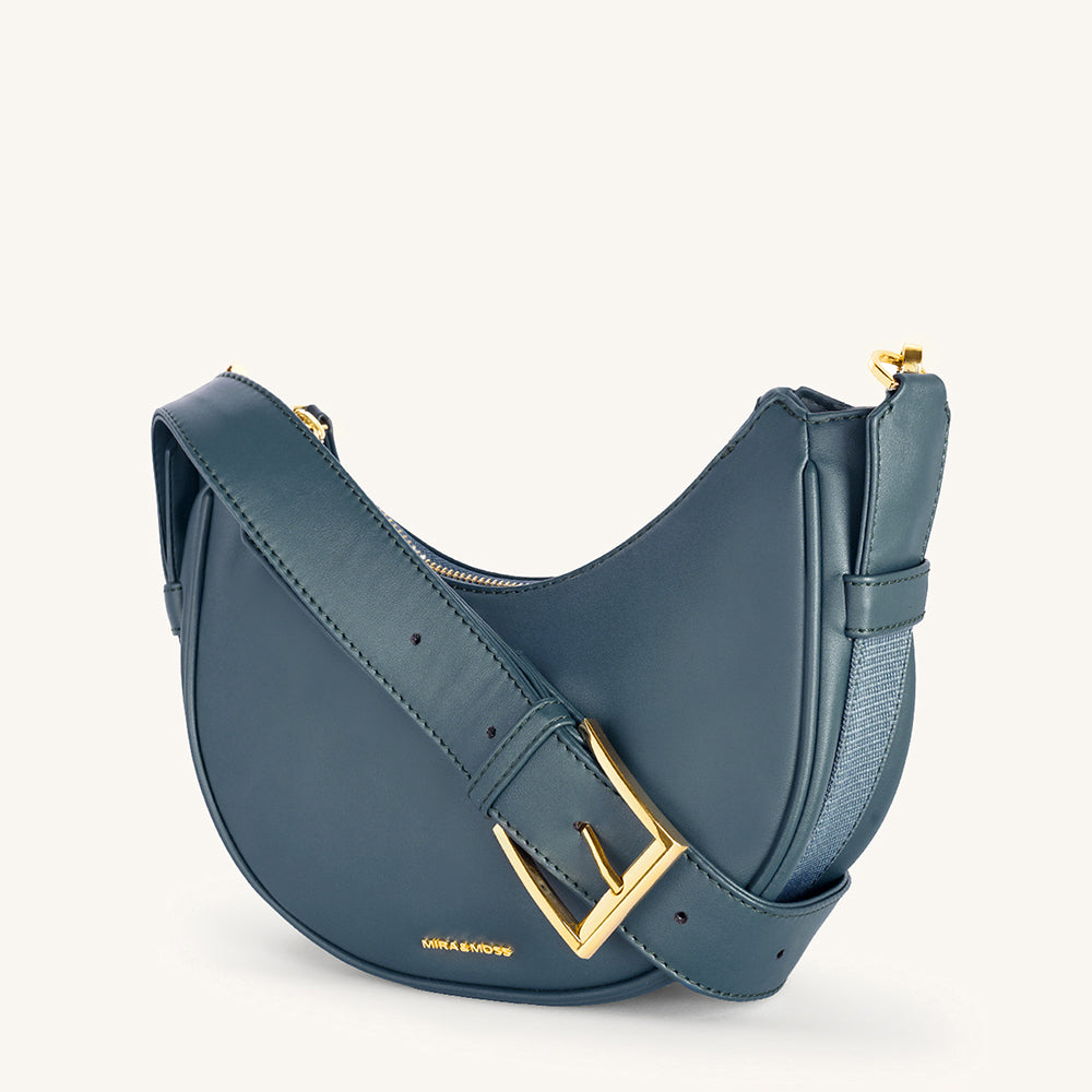 Mira & Moss Sabine Crescent Crossbody Bag - Pine Teal Myra USA