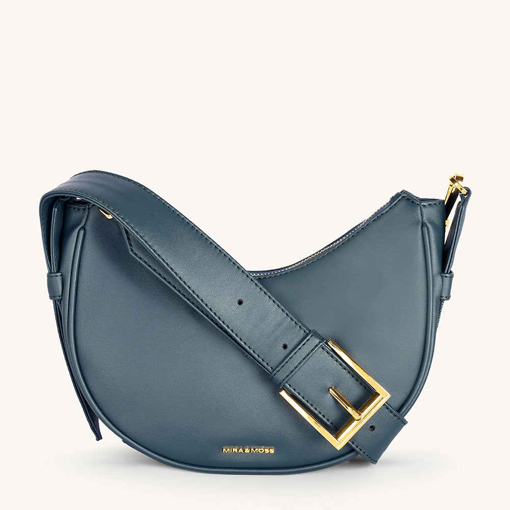 Mira & Moss Sabine Crescent Crossbody Bag - Pine Teal Myra USA