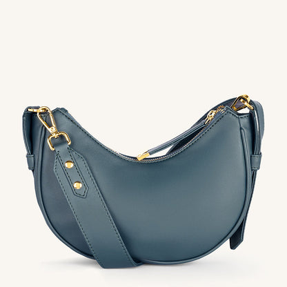 Mira & Moss Sabine Crescent Crossbody Bag - Pine Teal Myra USA