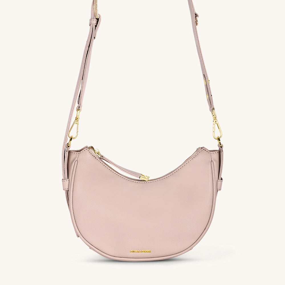 Mira & Moss Sabine Crescent Crossbody Bag - Transcendent Pink Myra USA