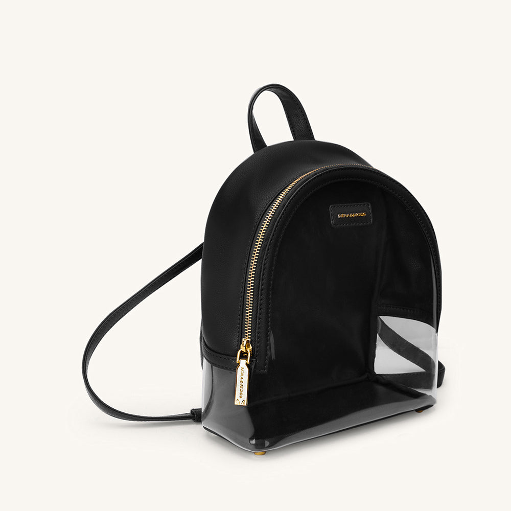 Mira & Moss Francine Clear Backpack - Black Myra USA
