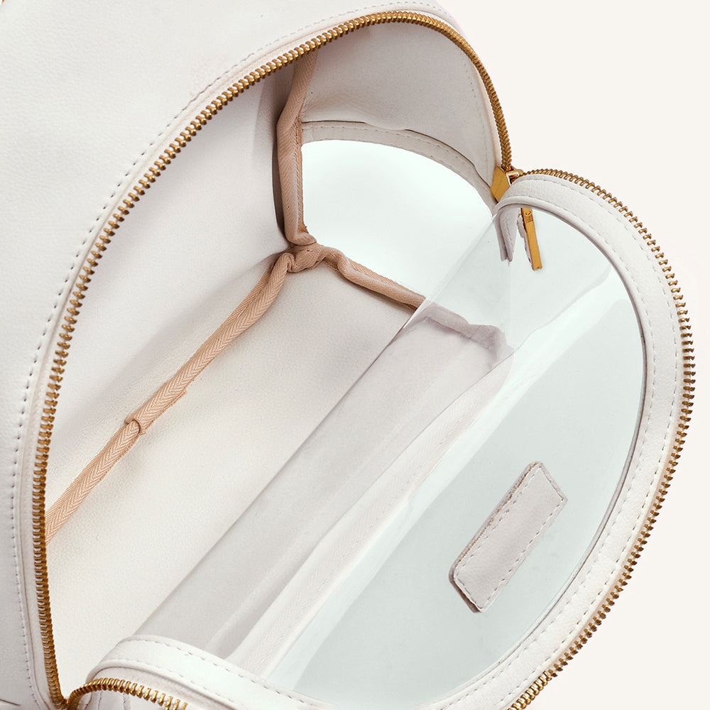 Mira & Moss Francine Clear Backpack - Ivory Myra USA