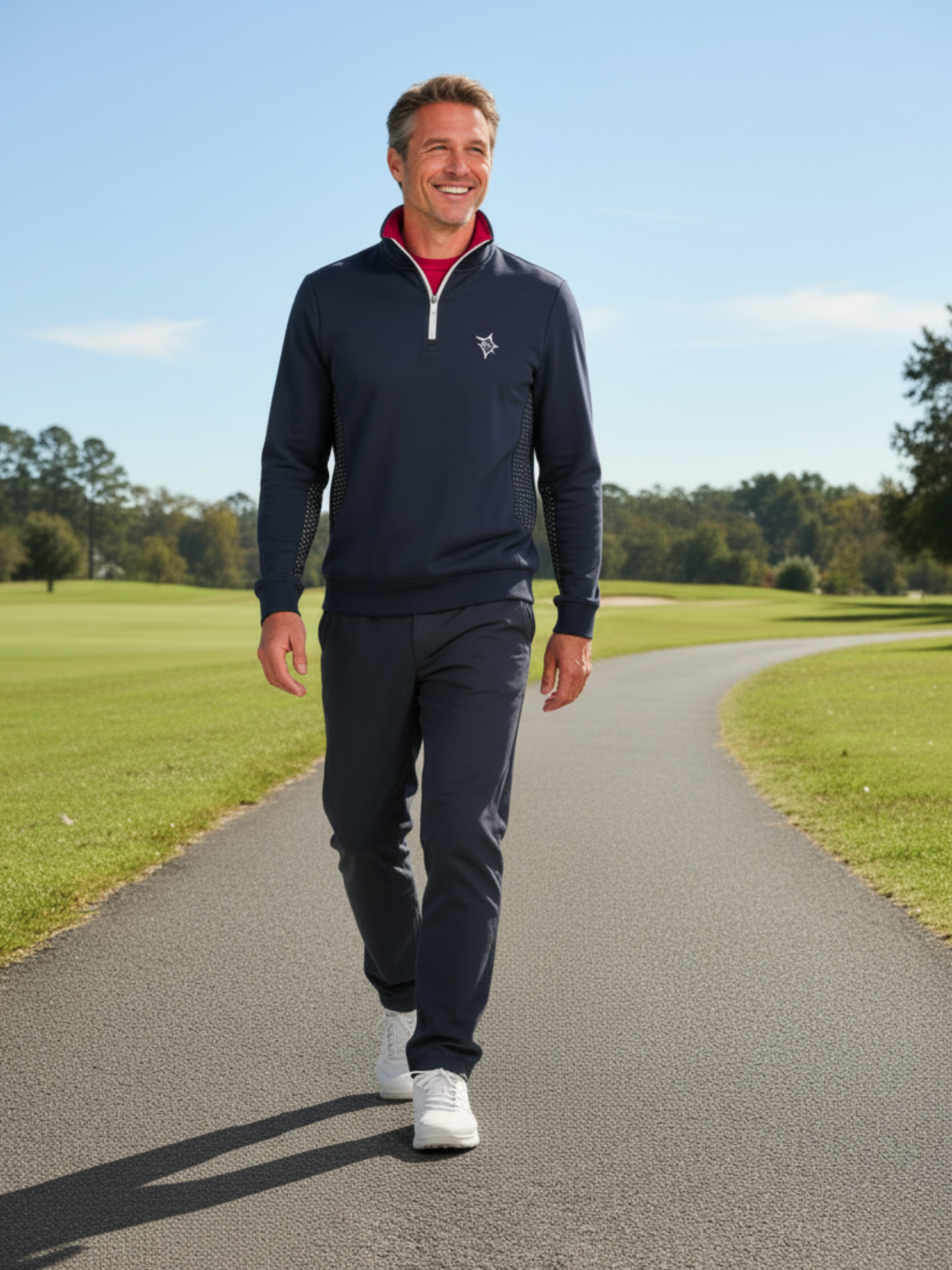 Monterey Performance Quarter Zip White Water Life