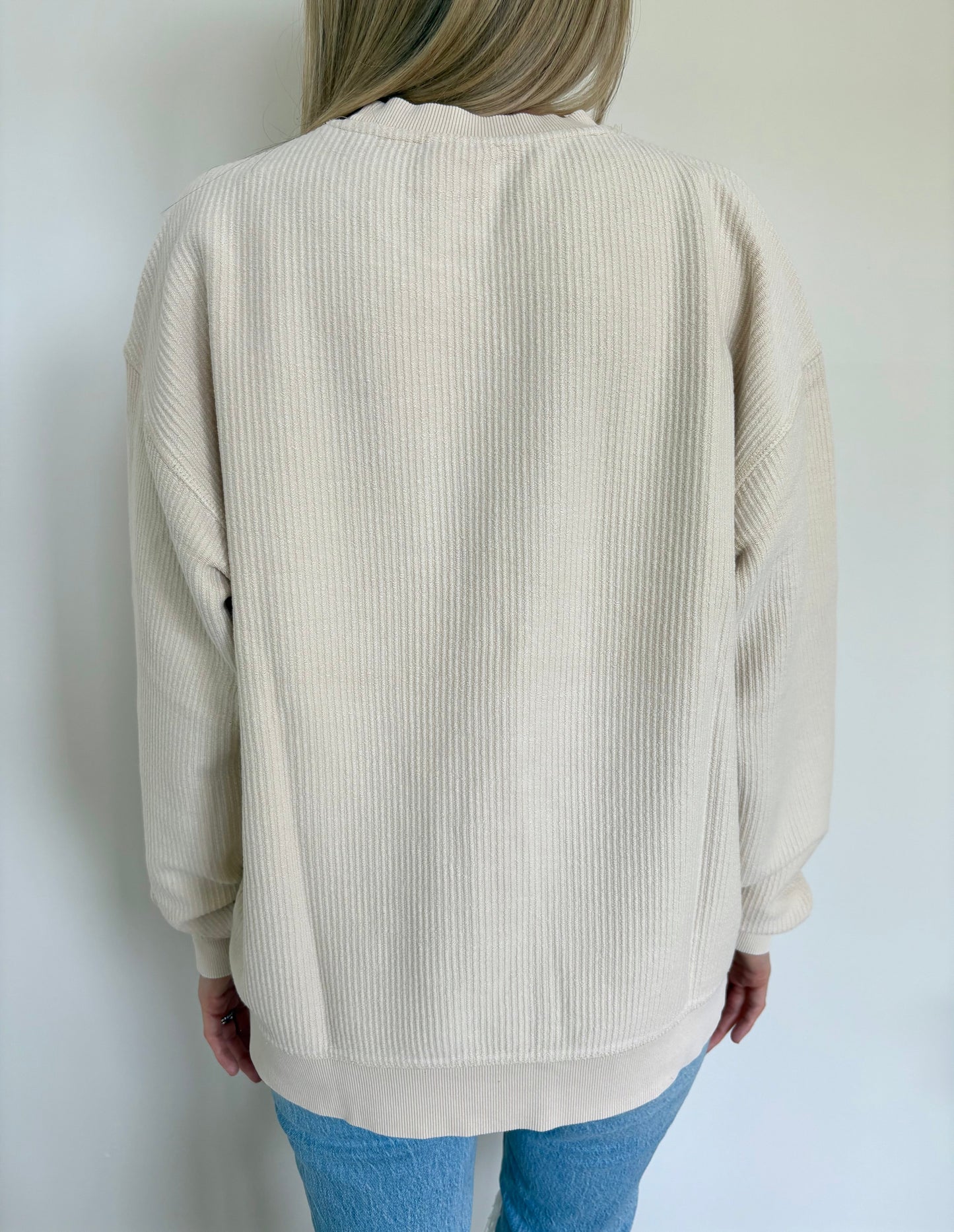 Moonbeam Oversized Corded Crew Ivy + Cloth