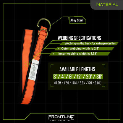 Frontline MPS Cross Arm Strap with Reinforced Webbing 4' VM Hardware