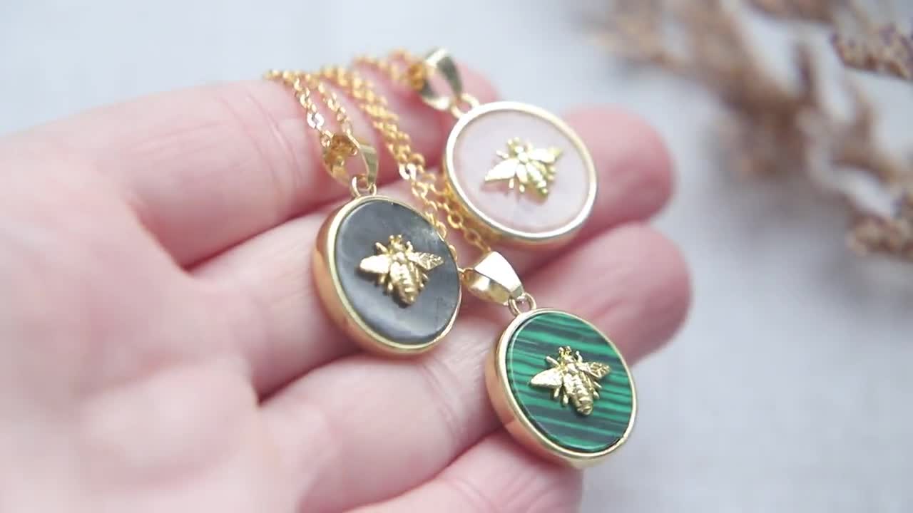 Bee Pendant Necklace LUNAR VINES