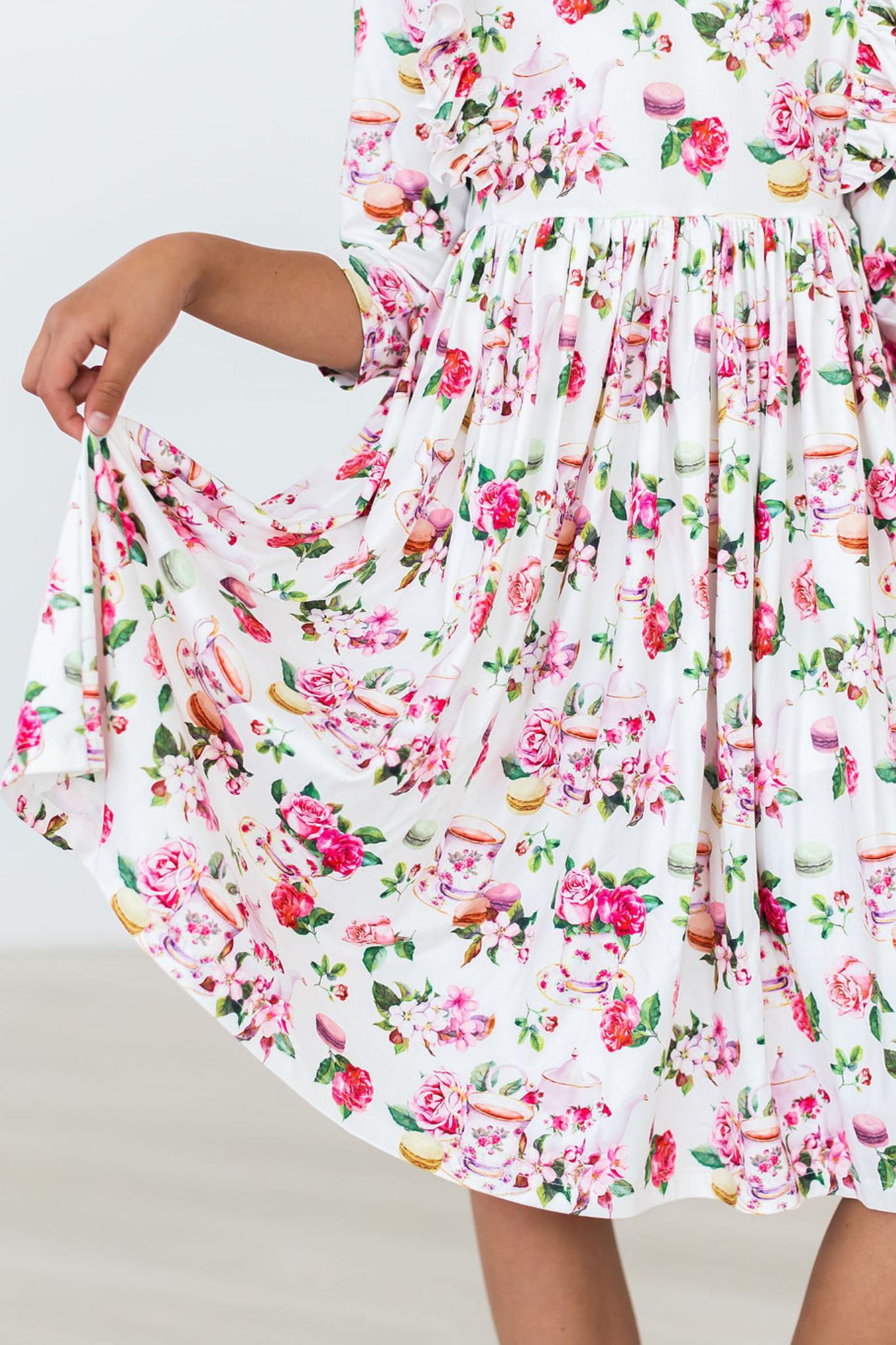 SALE Macarons & Tea Ruffle Twirl Dress Mila & Rose ®