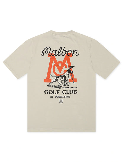 Malbon Bermuda Hi-Power Shot Tee - Ivory Denim Exchange