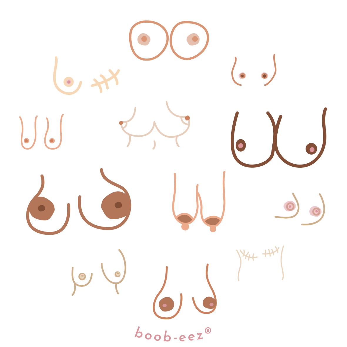 Stickers by boob-eez® Boob-eez