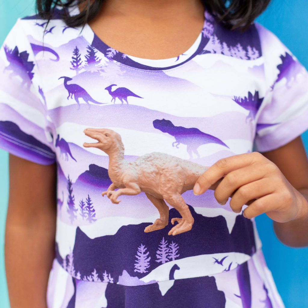 "Dinoscape" Dinosaur Wilderness Super Twirler Dress with Pockets Princess Awesome & Boy Wonder