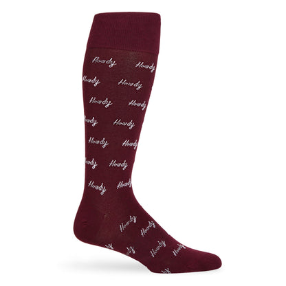 Maroon Howdy Dress Socks DeadSoxy