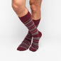 Maroon Triple Stripe Dress Socks DeadSoxy