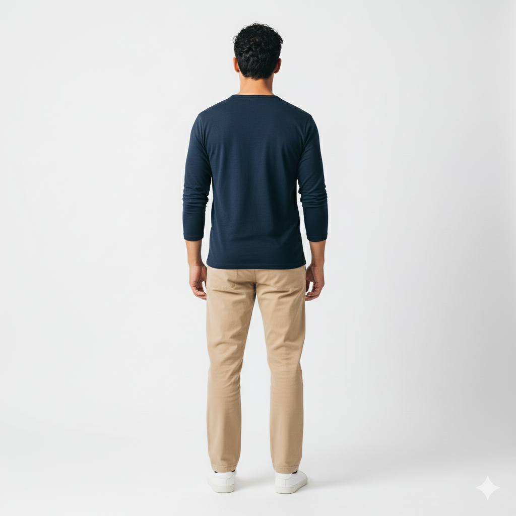 Mason Navy Long Sleeve Crew Auragen