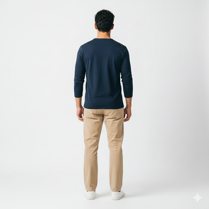 Mason Navy Long Sleeve Crew Auragen