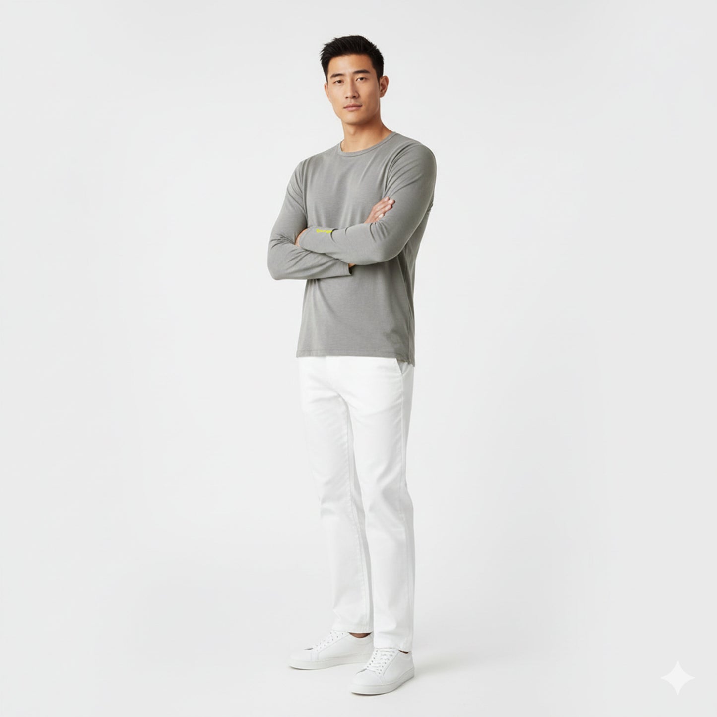 Mason Grey Long Sleeve Crew Auragen