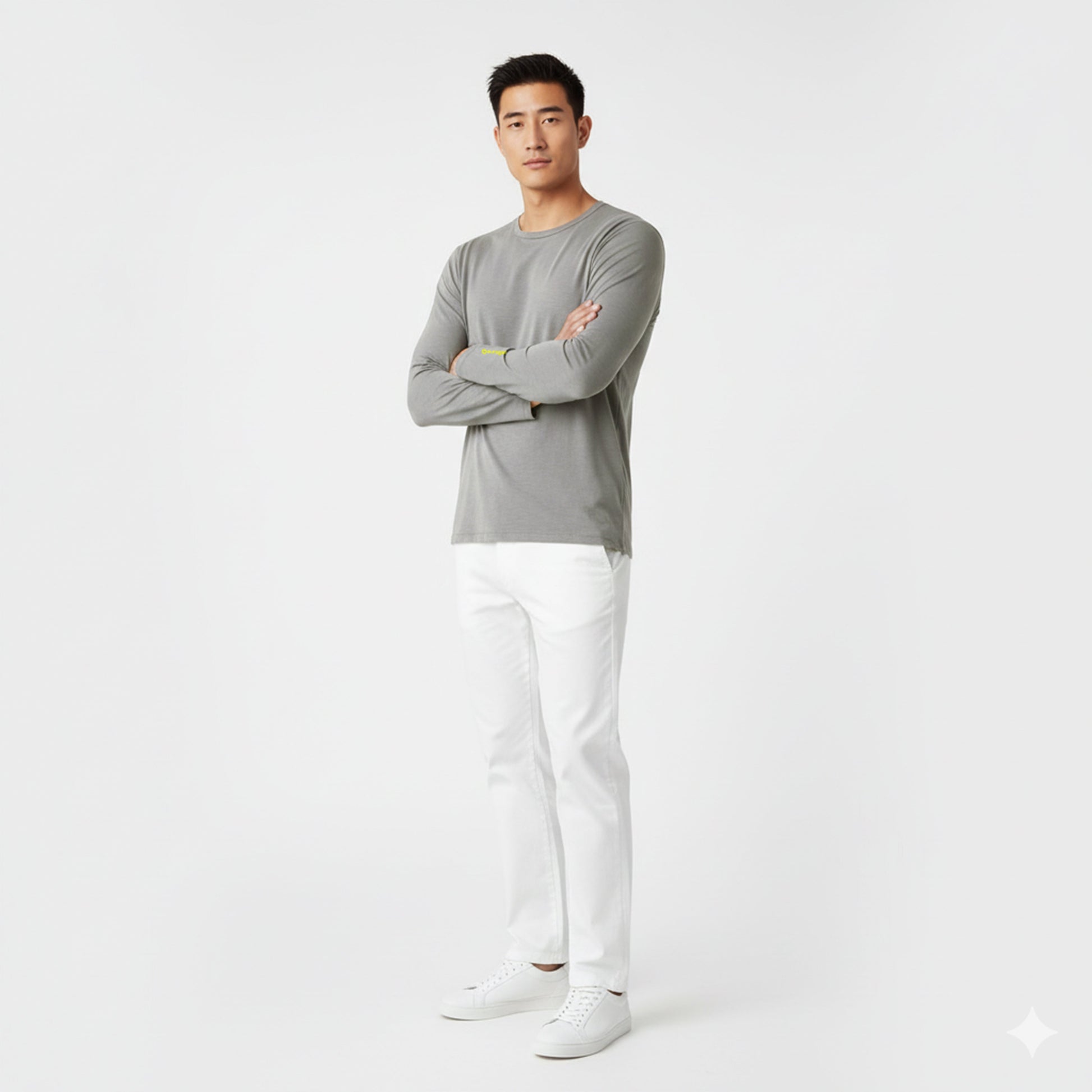 Mason Grey Long Sleeve Crew Auragen