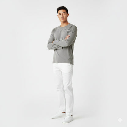 Mason Grey Long Sleeve Crew Auragen
