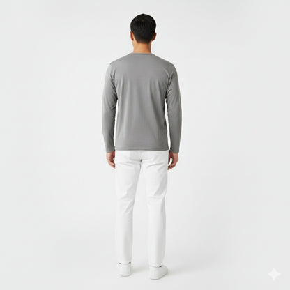 Mason Grey Long Sleeve Crew Auragen
