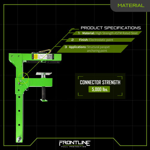 Frontline ROP16 Parapet Adjustable Non-Penetrating Anchor VM Hardware