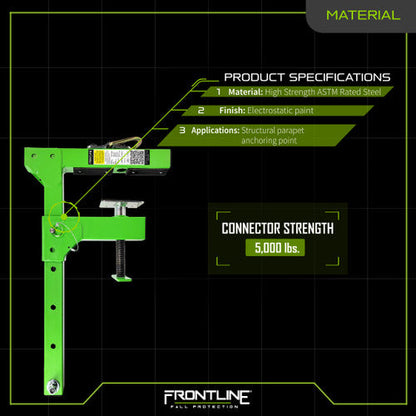 Frontline ROP16 Parapet Adjustable Non-Penetrating Anchor VM Hardware