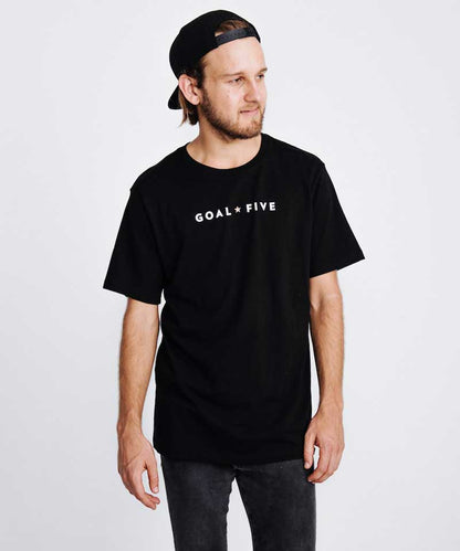 Goal Five Men's Black Cotton T-Shirt Goal Five