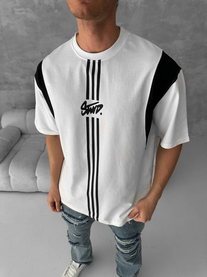 Men’s Graphic Logo T-Shirt – Stripe Cotton Tee Withinblack