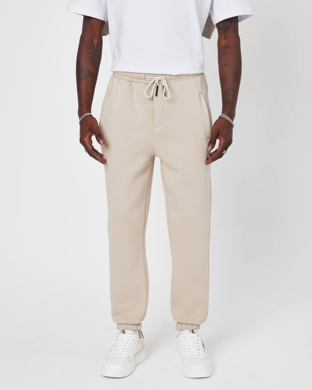 Men's Oversized Fleece-Lined Jogger Sweatpants Withinblack